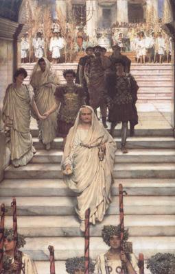 Alma-Tadema, Sir Lawrence The Triumph of Titus: AD 71 (mk23) Norge oil painting art
